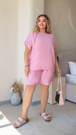 Прогулянковий костюм-двійка 283 пудра