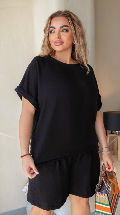 Прогулянковий костюм-двійка 283 чорний