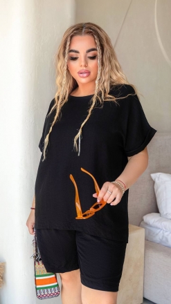 Прогулянковий костюм-двійка 283 чорний