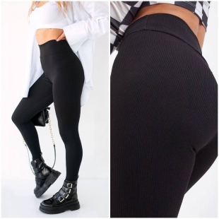 Лосини в рубчик 254 чорні