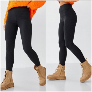 Лосини в рубчик 254 чорні