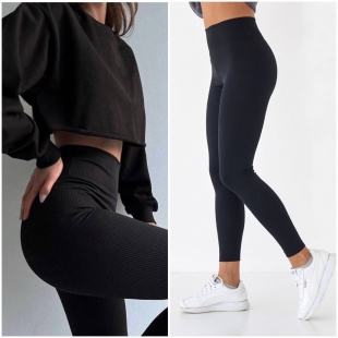 Лосини в рубчик 254 чорні